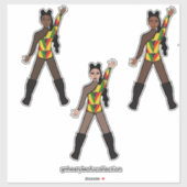 Black History Month Tri Color Dancers シール (シート)