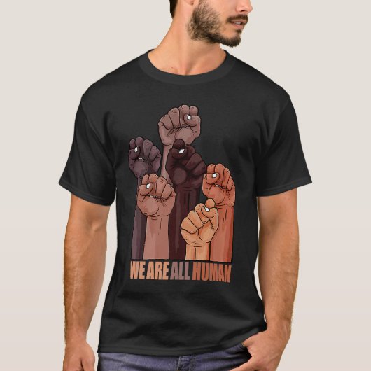 Black History Month  We Are All Human  Black Is Be Tシャツ (正面)