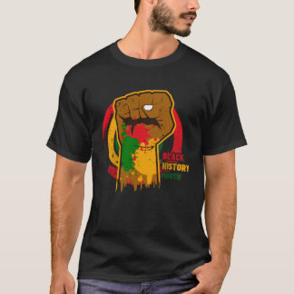 Black history month with african map flag for afro tシャツ
