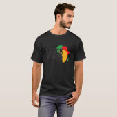 Black History Month Woman Melanin Afro Hair Black  Tシャツ (正面フル)