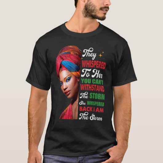 Black History Month Women African Afro I Am The St Tシャツ (正面)