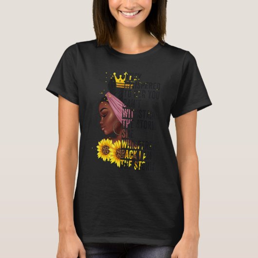 Black History Month Women African Afro I Am The St Tシャツ (正面)