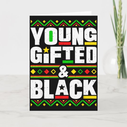 Black History Month Young Gifted And Black Men Wom カード (正面)