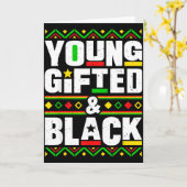 Black History Month Young Gifted And Black Men Wom カード (黄色い花)