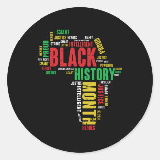 Black History Months African Continent ラウンドシール