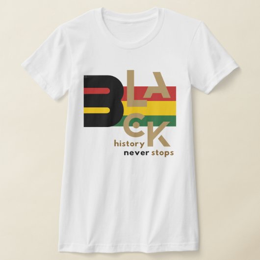 Black History Never Stops BHM Graphic Tee Tシャツ (レイダウン)