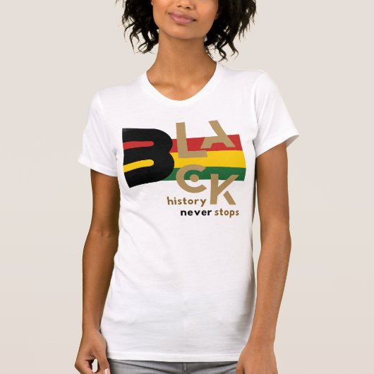 Black History Never Stops BHM Graphic Tee Tシャツ (正面)