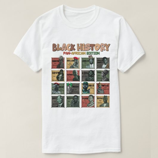 Black History Pan-African Revolutionary T-Shirt  Tシャツ (デザイン正面)