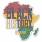 Black History Period Africa Map Cultural supporter シール (正面)