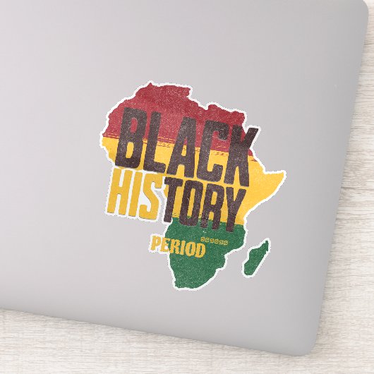 Black History Period Africa Map Cultural supporter シール (詳細)