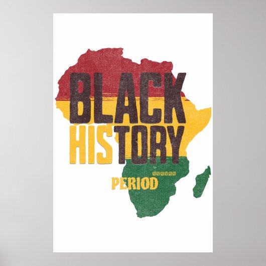 Black History Period Africa Map Homeschool Familie ポスター (正面)