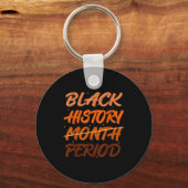 Black History Period African American History Men  キーホルダー (正面)