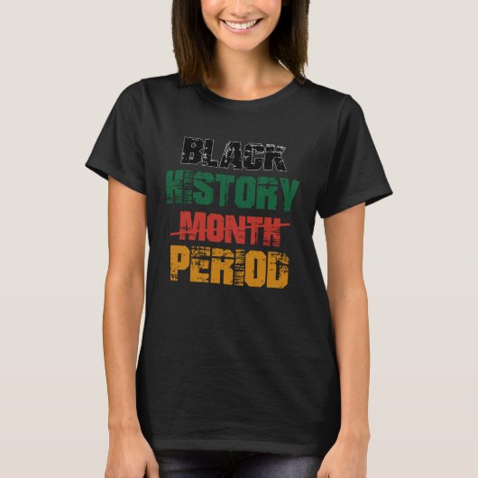 Black History Period African American Teacher Men  Tシャツ (正面)