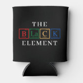 Black History Periodic Table Element Juneteenth 缶クーラー (正面)