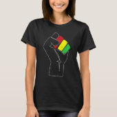 Black History Power Fist Africa Flag African Ameri Tシャツ (正面)