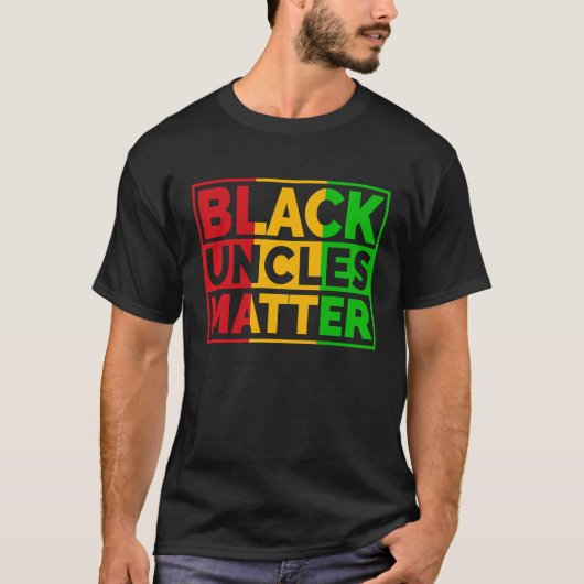 Black History Pride Retro Black Uncles Matter Tシャツ (正面)