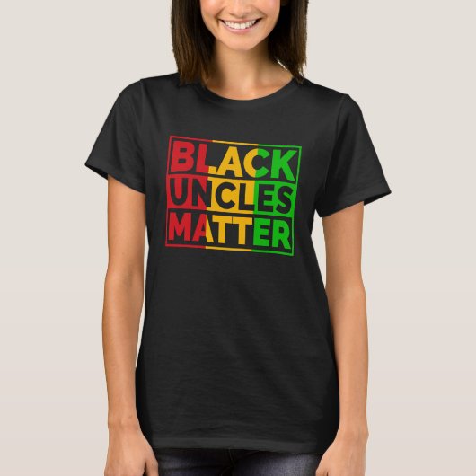 Black History Pride Retro Black Uncles Matter Tシャツ (正面)