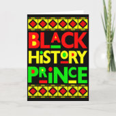 Black History Prince Melanin Boy Son Bruh Brown Sk カード (正面)