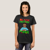 Black History Prince Melanin Boy Son Bruh Brown Sk Tシャツ (正面フル)