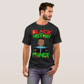 Black History Prince Melanin Boy Son Bruh Brown Sk Tシャツ (正面フル)