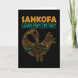 Black History Sankofa African Bird Junenth カード