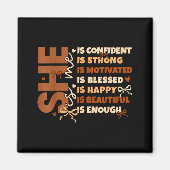 Black History She Is Me Strong Educated Blessed Wo マグネット (正面)