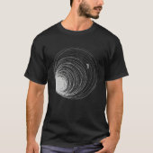 Black Hole Astronaut Lost Space Illustration Unive Tシャツ (正面)