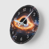 Black Hole Wall Clock — Space-Inspired Design ラウンド壁時計 (傾斜)