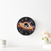 Black Hole Wall Clock — Space-Inspired Design ラウンド壁時計 (ホーム)