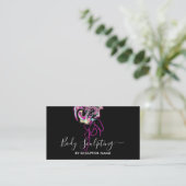 Black Hologram marble contouring aesthetician 名刺 (スタンド正面)