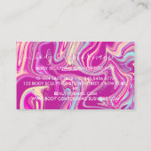 Black Hologram marble contouring aesthetician 名刺 (裏面)