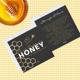 Black Honey Bees Honeycomb Product Care Insert シーズンカード
