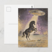 Black Horse and UFO ポストカード (正面/裏面)