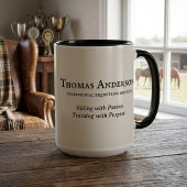 Black Horse Equestrian Personalized Gift Mug Cup マグカップ