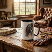 Black Horse Equestrian Personalized Gift Mug Cup マグカップ