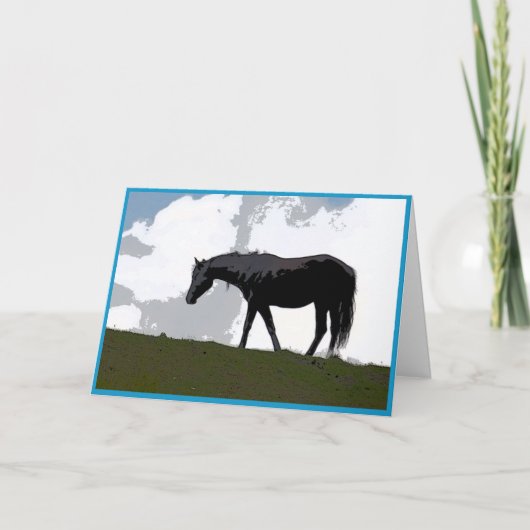 Black horse graphic art card カード (正面)
