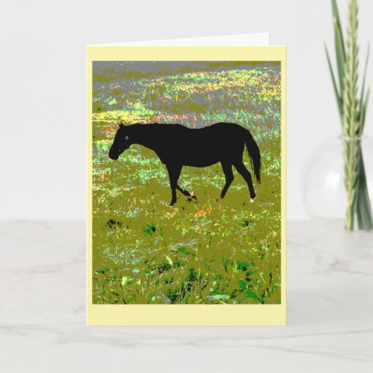 Black horse graphic art card カード (正面)
