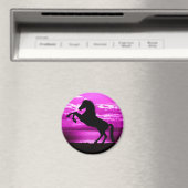 Black Horse Purple Sky and Water マグネット (インサイチュ (食洗機))