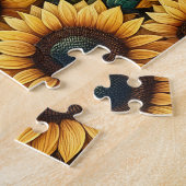 Black Horse Sunflowers ジグソーパズル (側面)