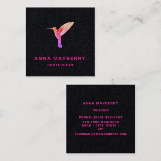 Black Hummingbird名刺 スクエア名刺 (正面/裏面)