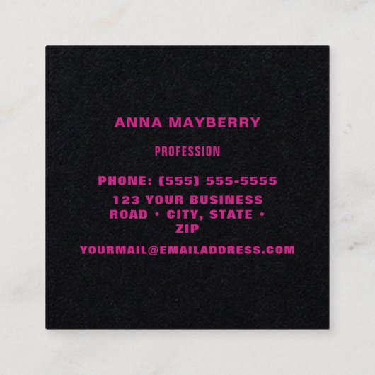 Black Hummingbird名刺 スクエア名刺 (裏面)