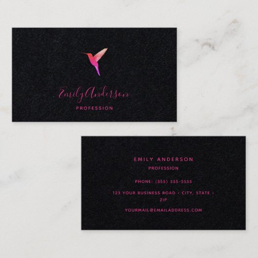 Black Hummingbird名刺 名刺 (正面/裏面)