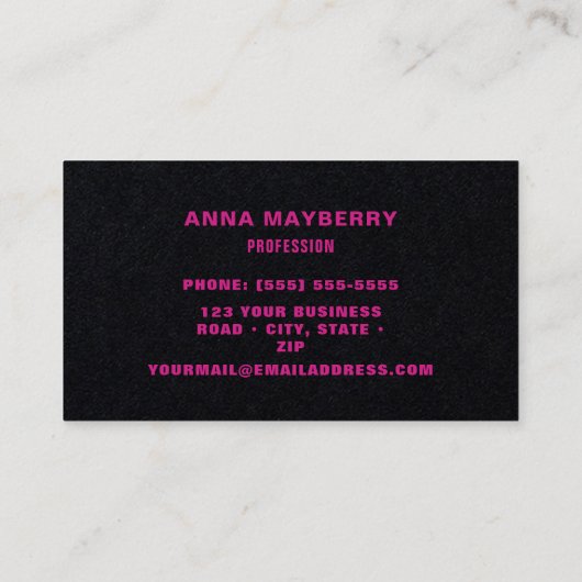 Black Hummingbird名刺 名刺 (裏面)