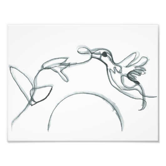 Black Hummingbird フォトプリント (正面)