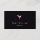 Black Hummingbird Business Card 名刺 (正面)