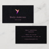 Black Hummingbird Business Card 名刺 (正面/裏面)