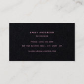 Black Hummingbird Business Card 名刺 (裏面)