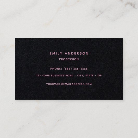 Black Hummingbird Business Card 名刺 (裏面)