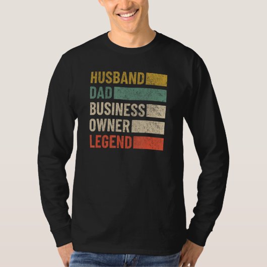 Black Husband Dad Business Owner CEO Entrepreneur  Tシャツ (正面)
