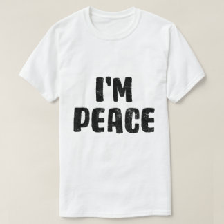 BLACK I 来 In Peace Matchingでおもしろいす Tシャツ